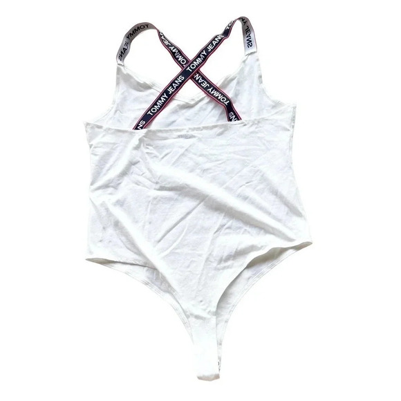 Tommy Hilfiger Size XXL Women's White Spell Out Stretch Bodysuit Sleeveless NEW! - Picture 4 of 6